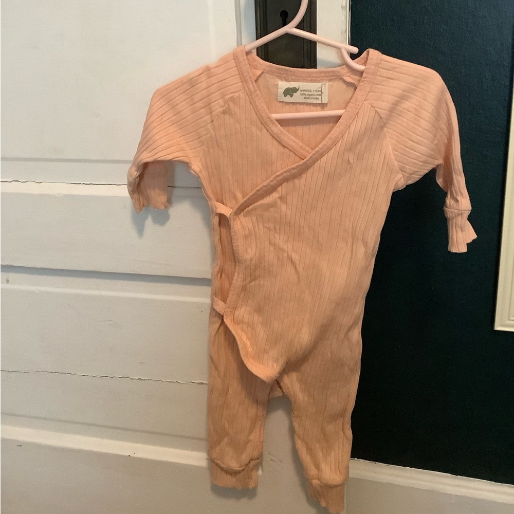 Monica + Andy Ribbed Orange Sherbet Kimono One Piece